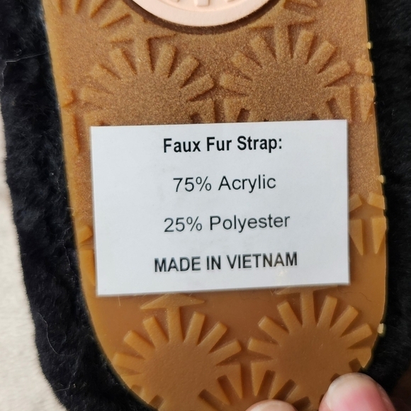 UGG Oh Yeah Tie Dye Magnolia Purple Black White Sling Back Furry Slipper… - Picture 5 of 14